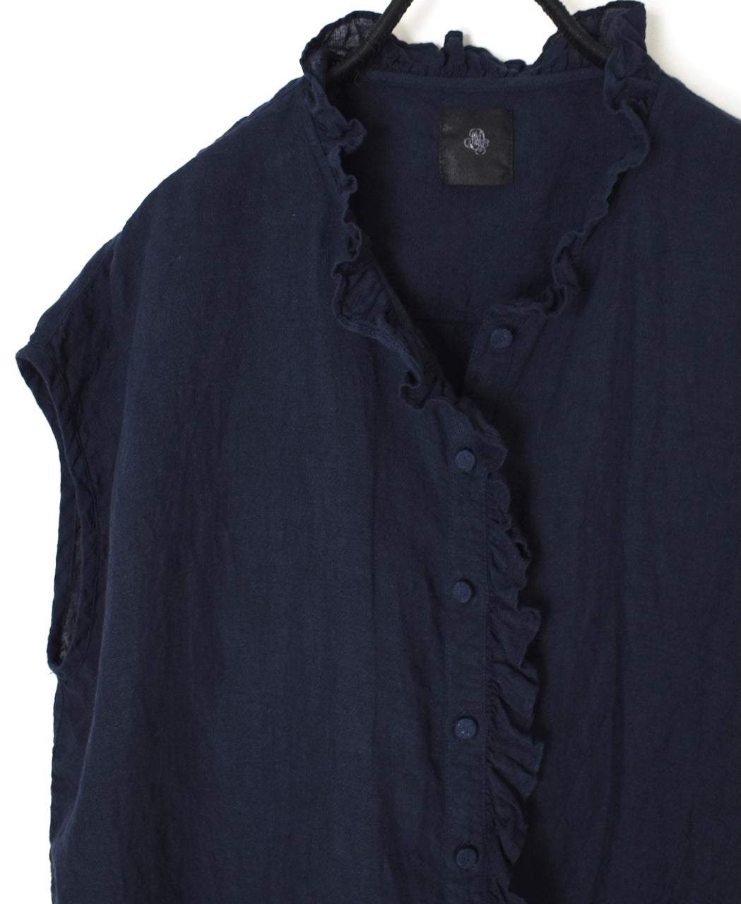 INMDS26001D 60s AUTOLOOM LINEN PLAIN OVERDYE FRENCH/SL FRILL COLLAR SHIRTS