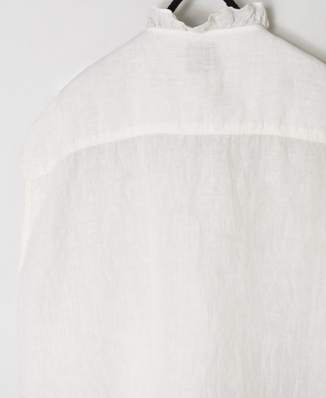 INMDS26001D 60s AUTOLOOM LINEN PLAIN OVERDYE FRENCH/SL FRILL COLLAR SHIRTS