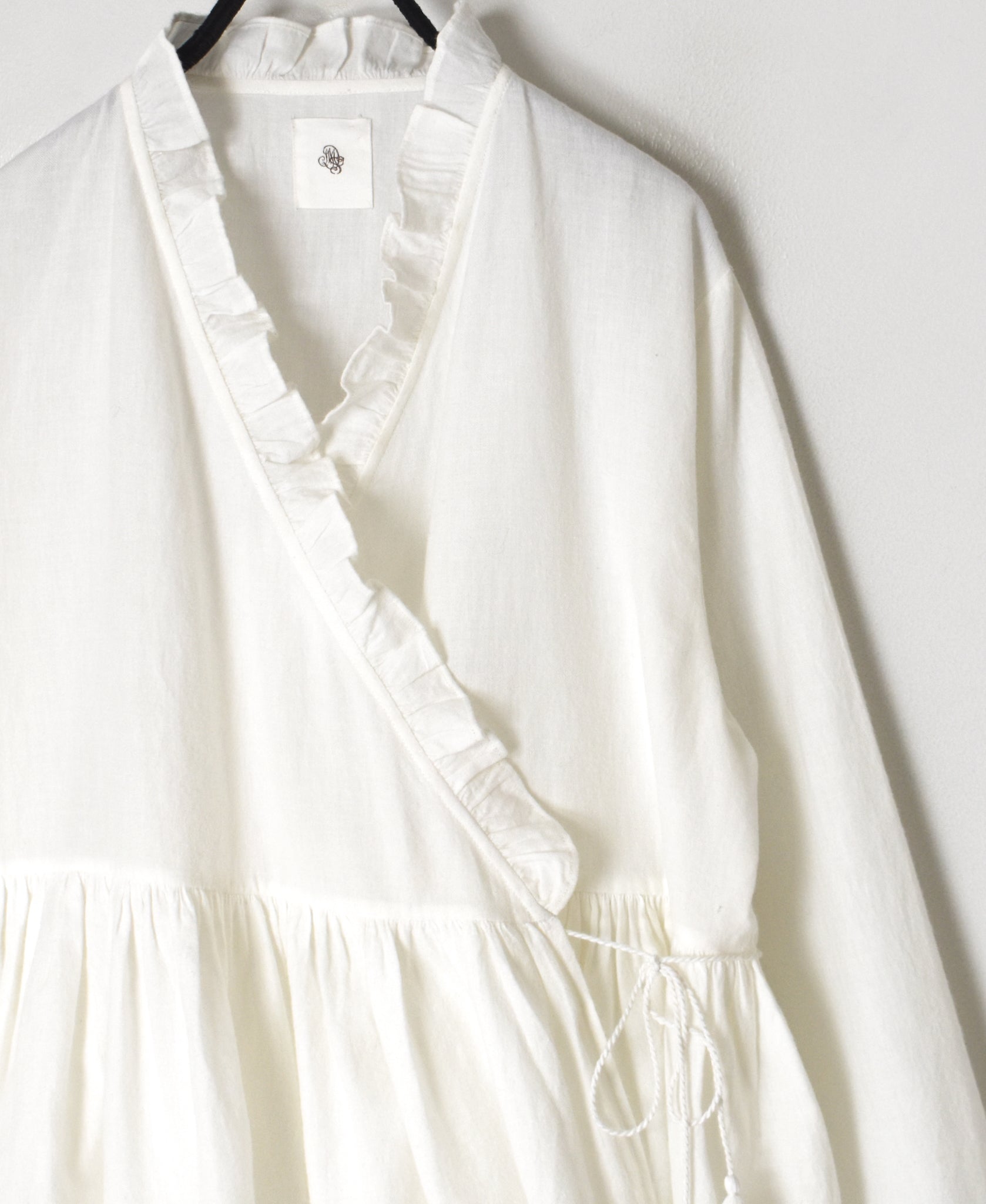 INMDS26701 TWILL COTTON KHADI PLAIN FRILL CACHE COEUR
