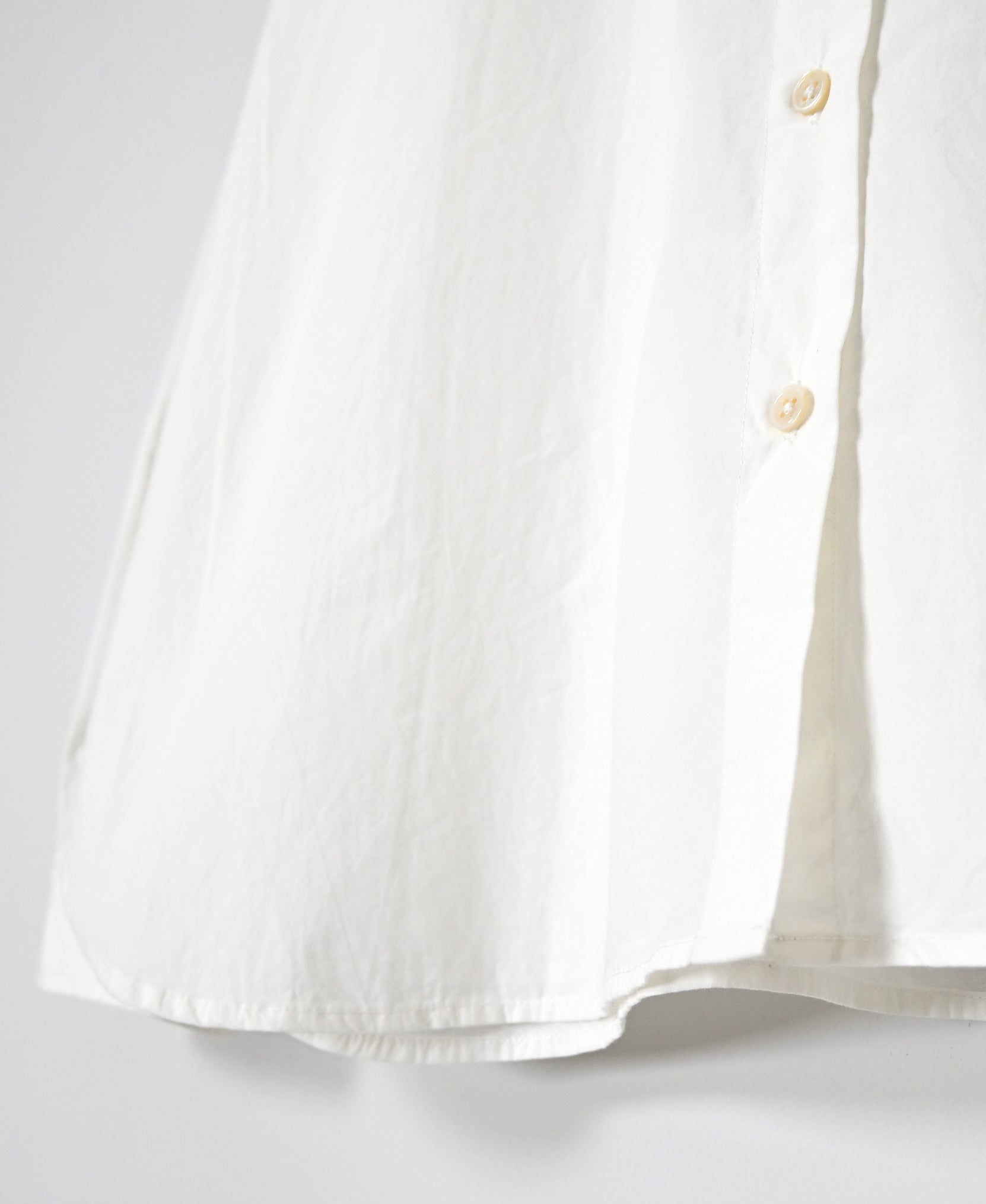 INSL26731 60s POPLIN PLAIN FRILL COLLAR SHIRTS