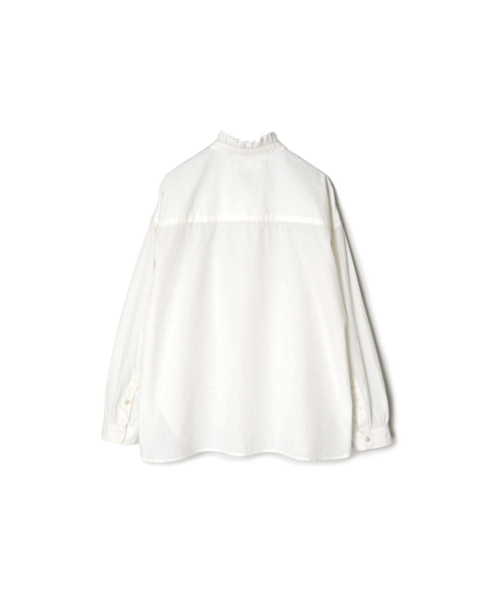INSL26731 60s POPLIN PLAIN FRILL COLLAR SHIRTS