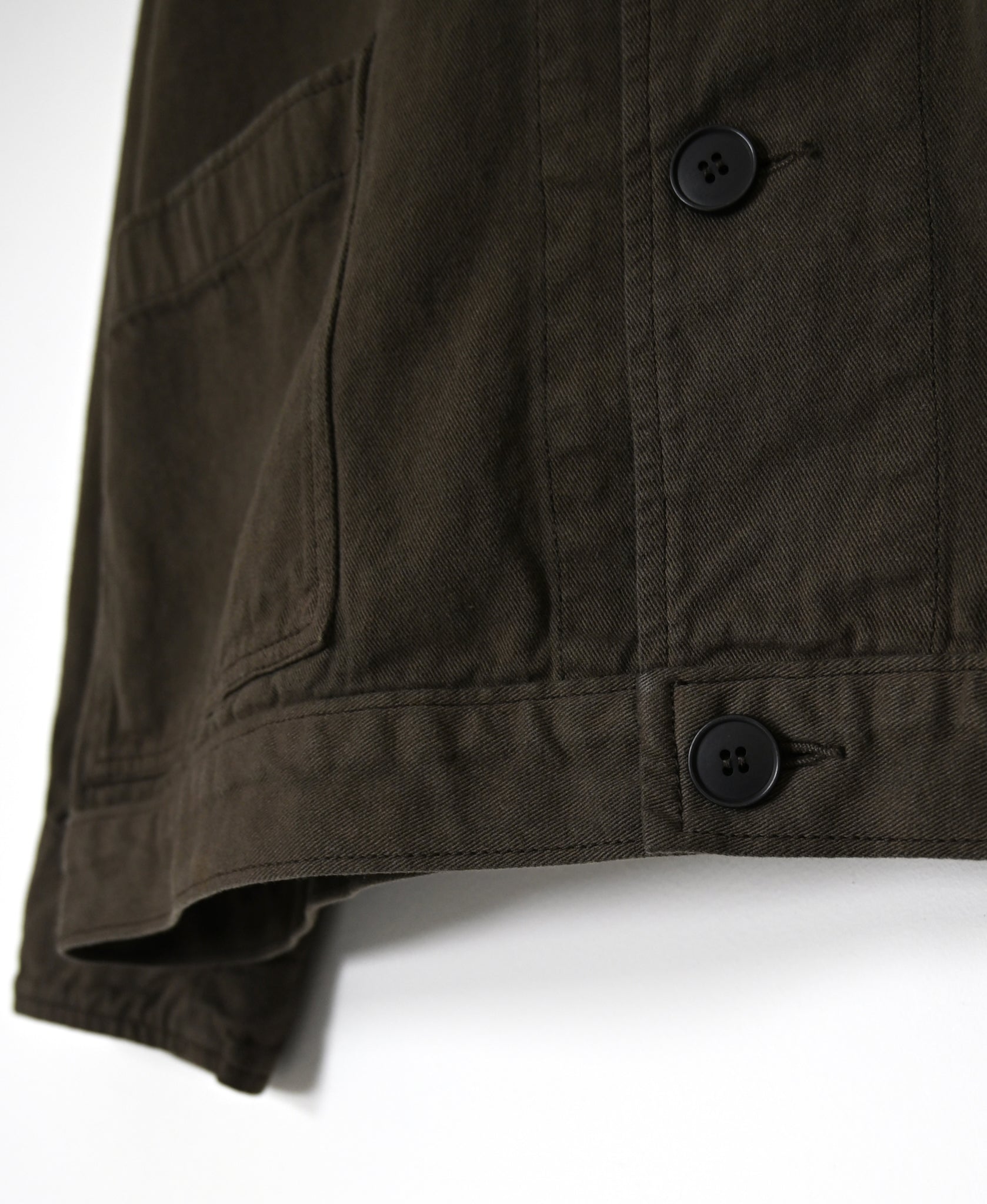 ISNAM2652CTD AUTOLOOM COTTON TWILL OVERDYE BANDED COLLAR JACKET