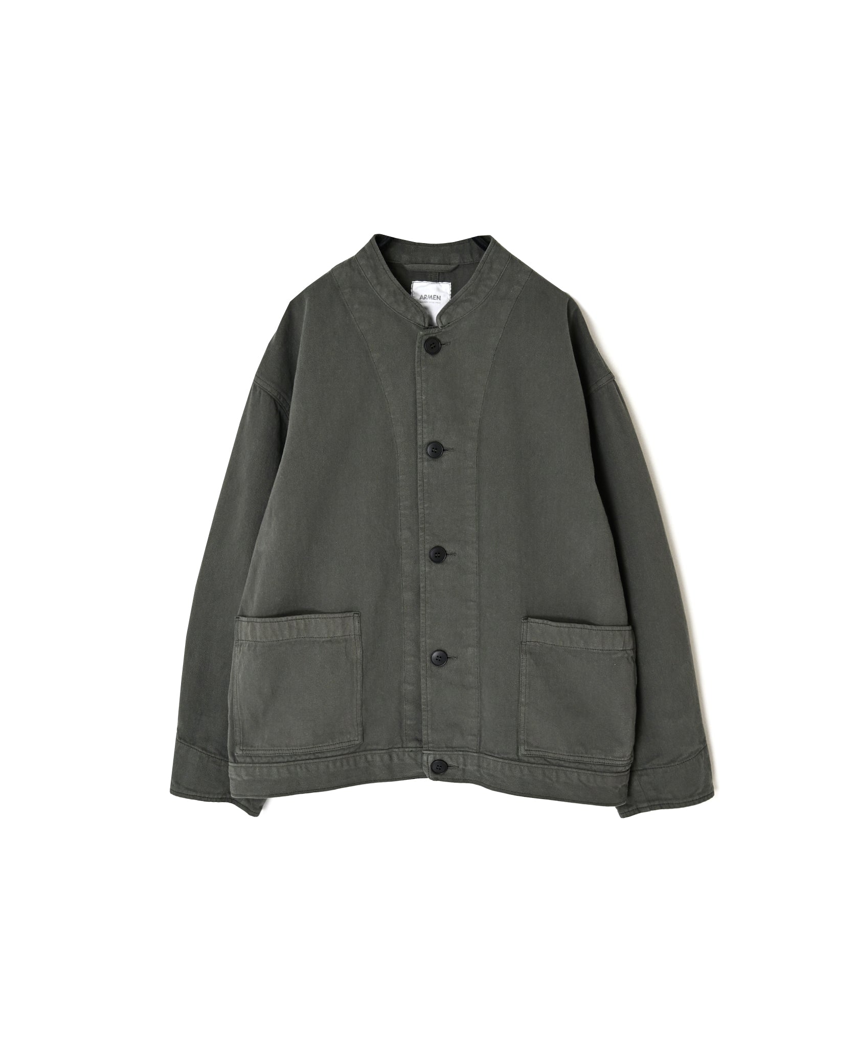 ISNAM2652CTD AUTOLOOM COTTON TWILL OVERDYE BANDED COLLAR JACKET
