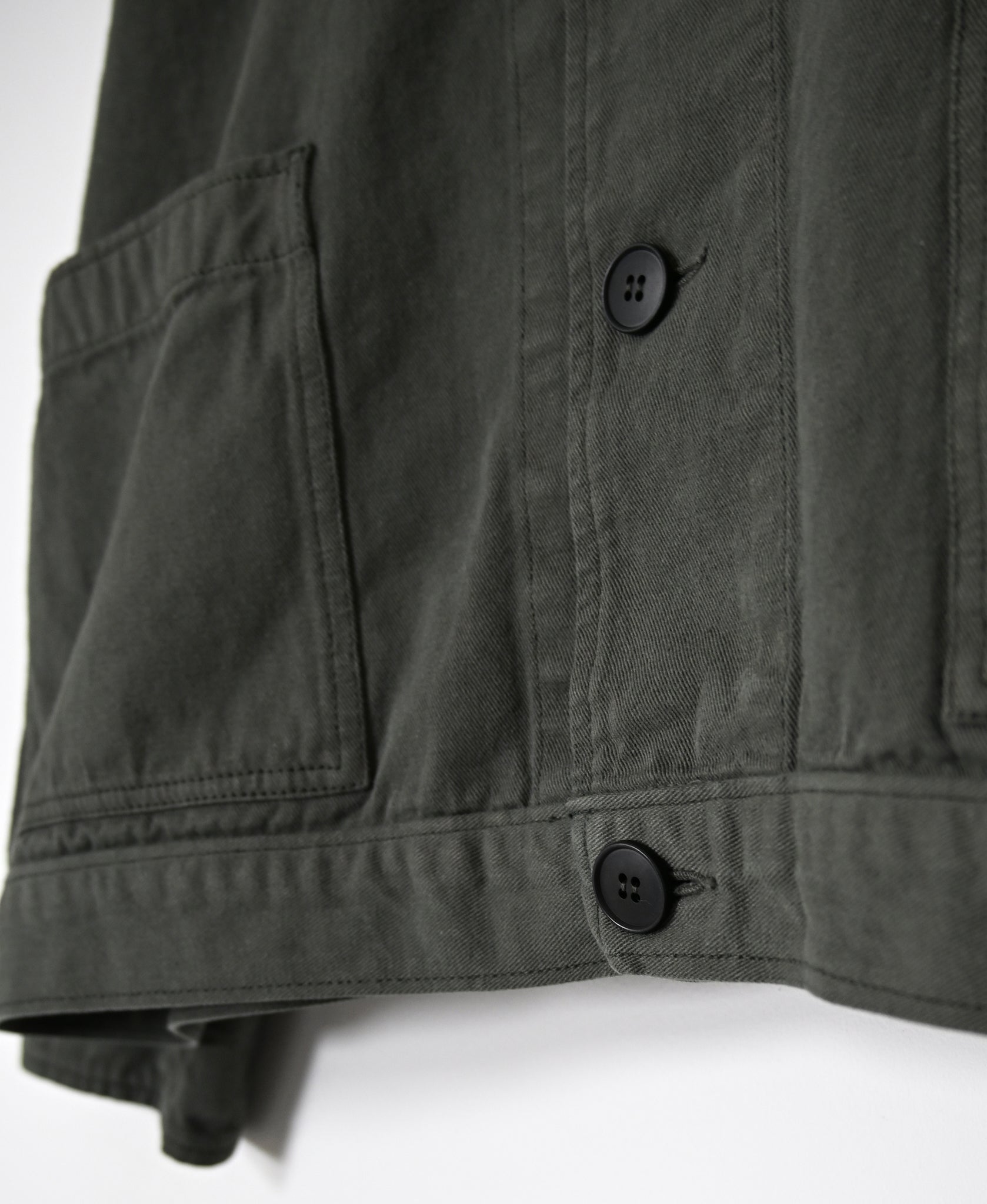 ISNAM2652CTD AUTOLOOM COTTON TWILL OVERDYE BANDED COLLAR JACKET