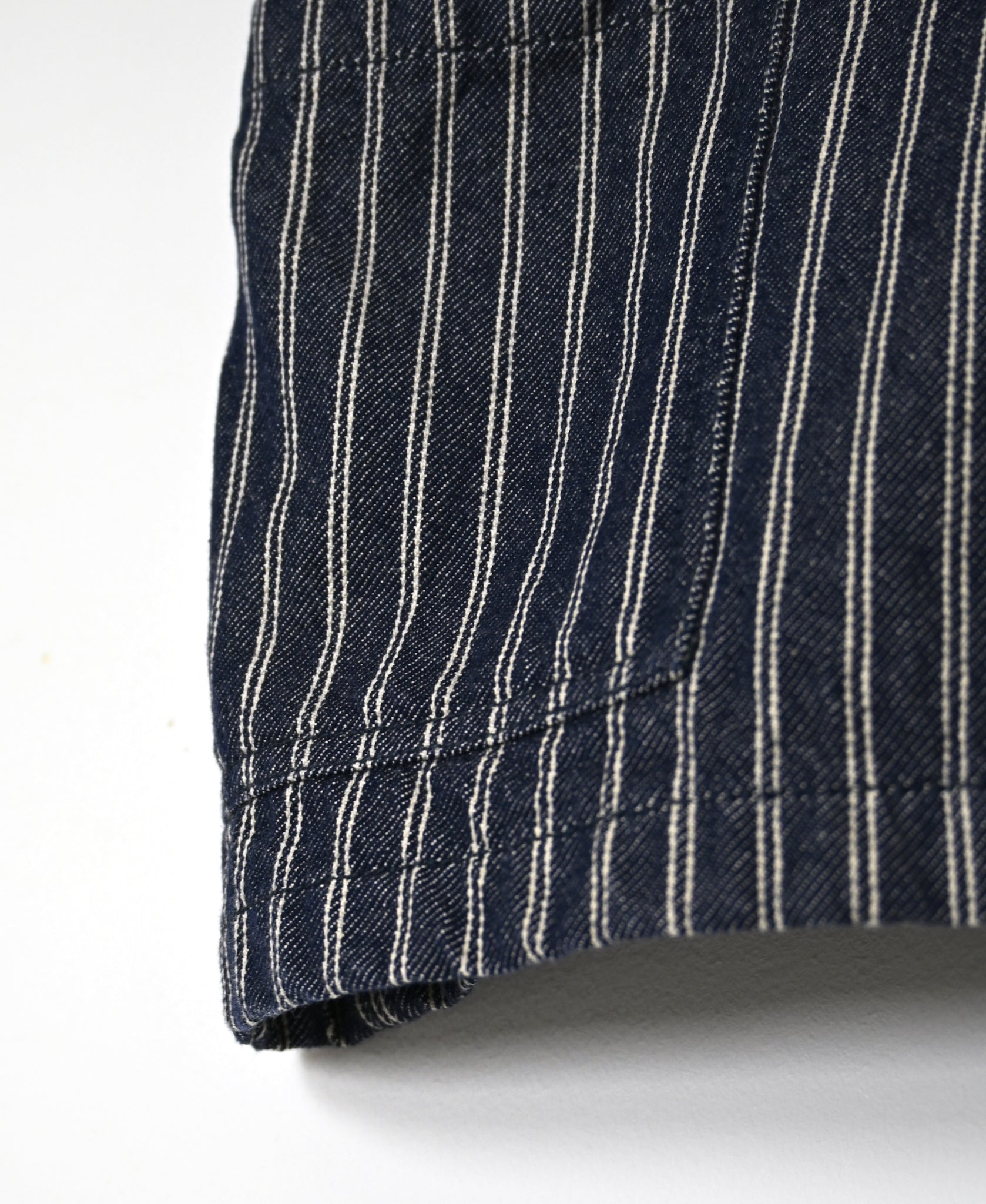 ISNAM2662W YARN DYED INDIGO 2STRIPE WASH VEST
