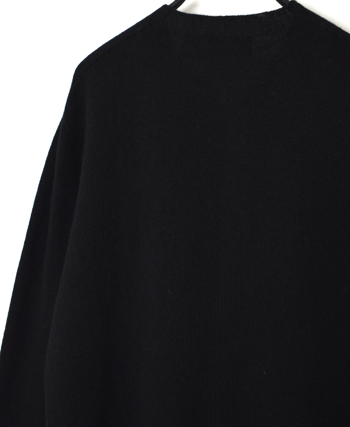 JNAMP2651 SUPER FINE LAMBSWOOL CREW NECK SADDLE SHOULDER CARDIGAN