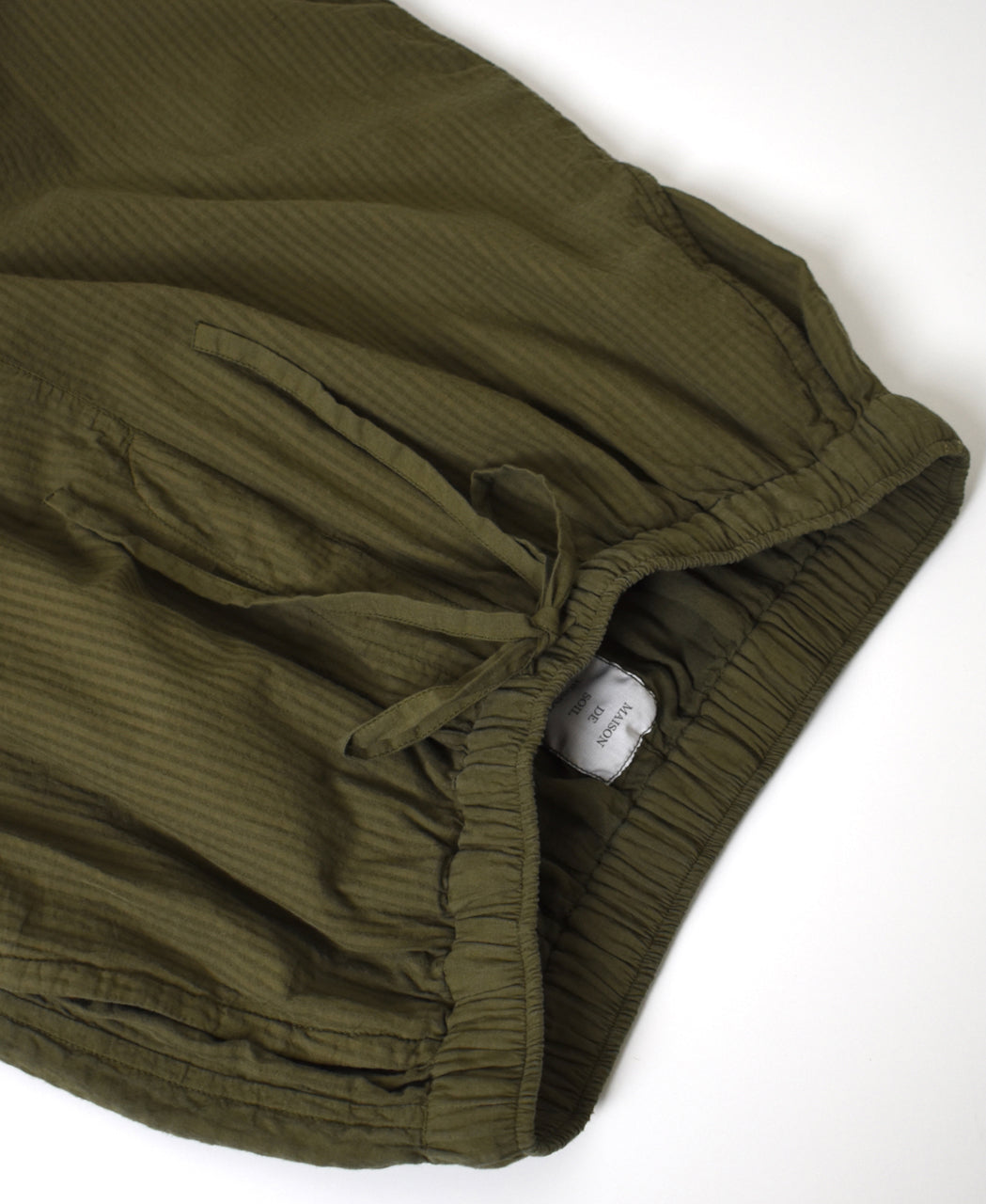 MDSH2483D 80s ORGANIC COTTON  ( BIG CHECK x SMALL CHECK ) OVERDYE EASY PANTS WITH LINING