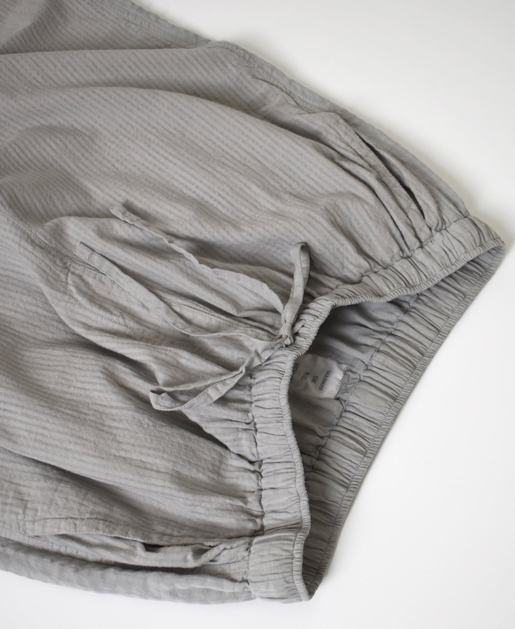 MDSH2483D 80s ORGANIC COTTON  ( BIG CHECK x SMALL CHECK ) OVERDYE EASY PANTS WITH LINING