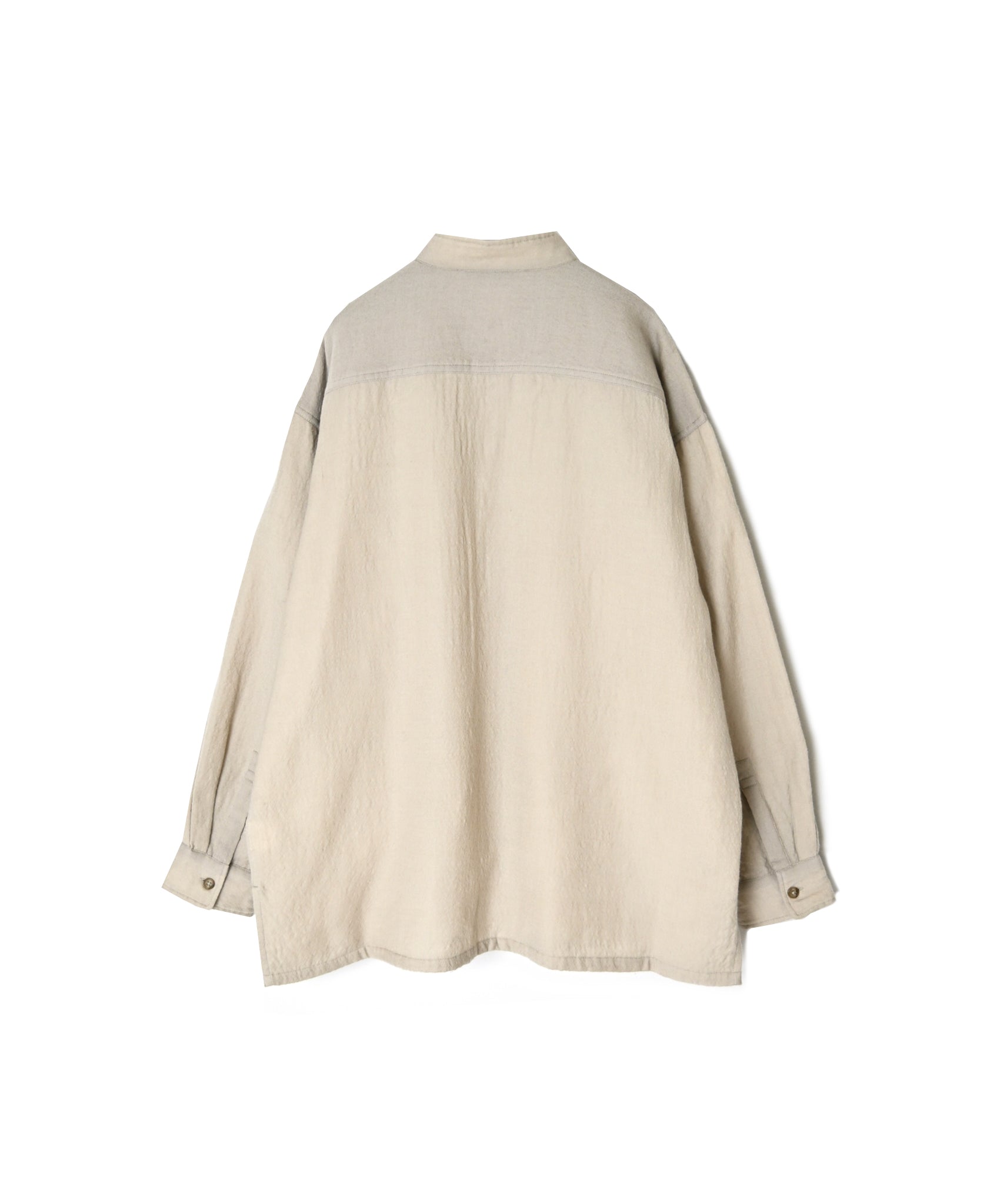 MDSH26531 BOILED WOOL PLAIN BANDED COLLAR JACKET