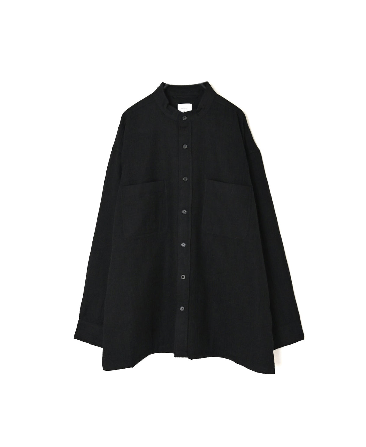 MDSH26531 BOILED WOOL PLAIN BANDED COLLAR JACKET