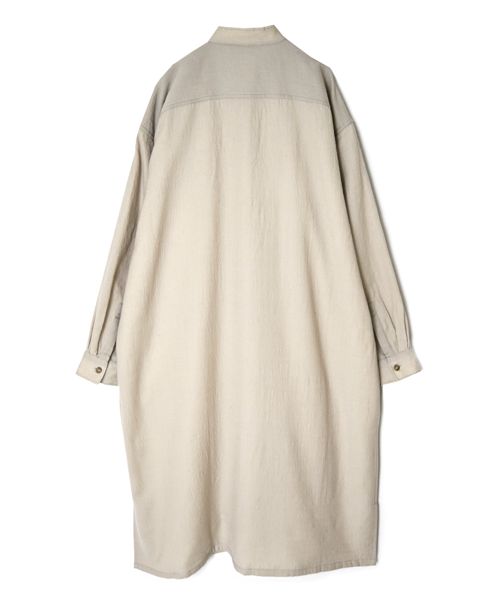 MDSH26532 BOILED WOOL PLAIN BANDED COLLAR COAT