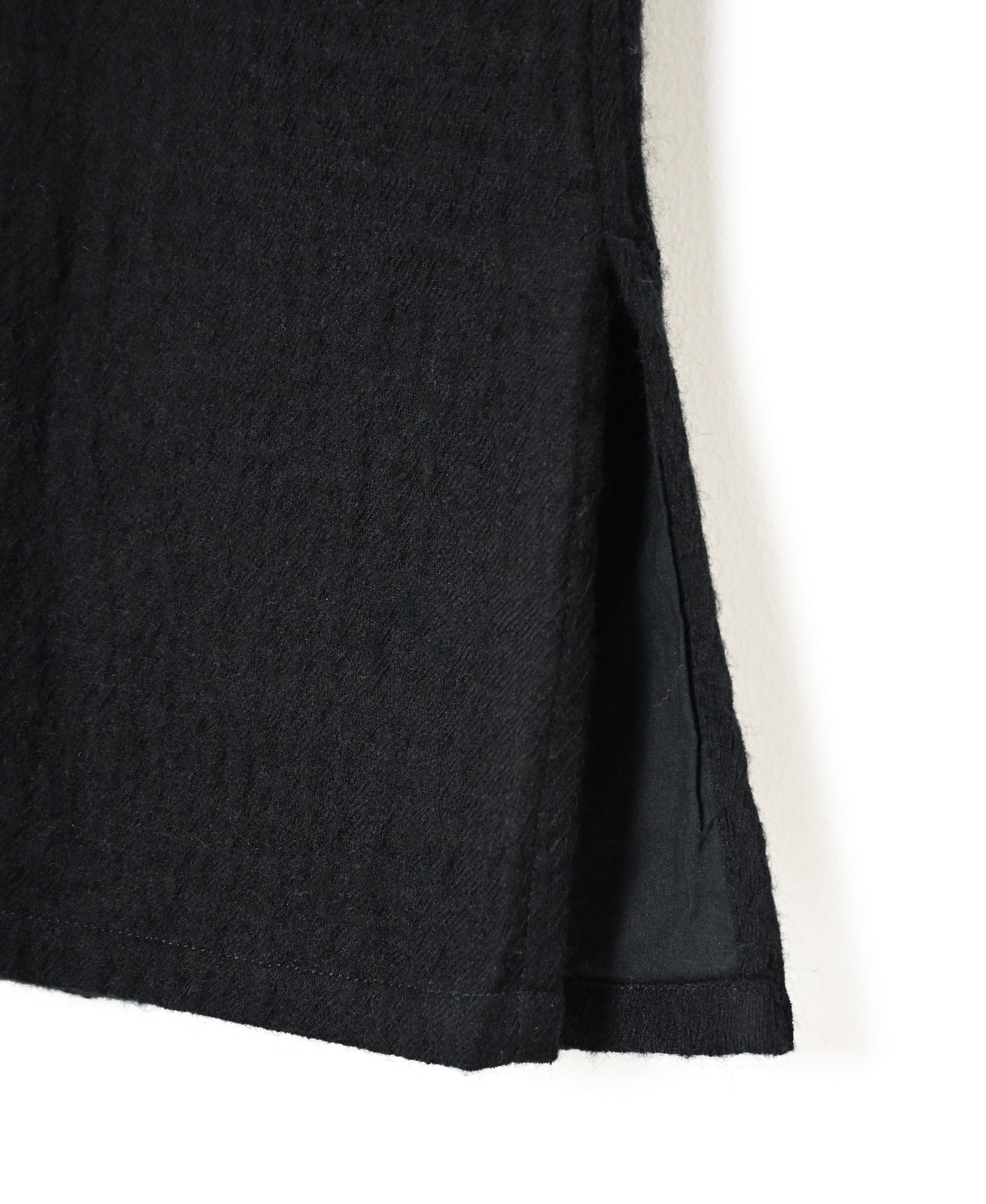 MDSH26532 BOILED WOOL PLAIN BANDED COLLAR COAT