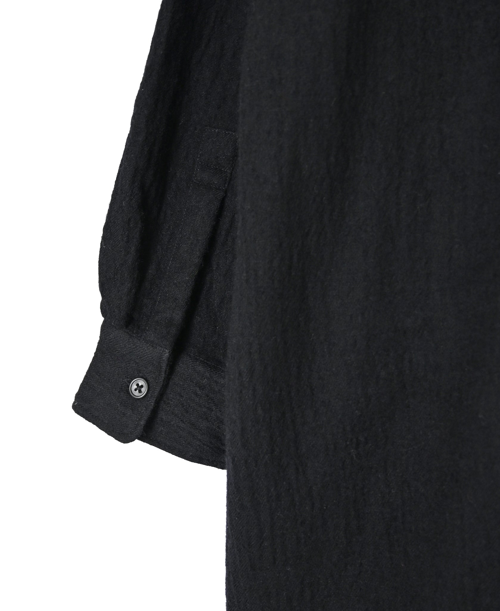 MDSH26532 BOILED WOOL PLAIN BANDED COLLAR COAT