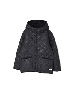 NAM2556 PLAIN POLYESTER×FLEECE REVERSIBLE HIGH COLLAR HOODED JACKET