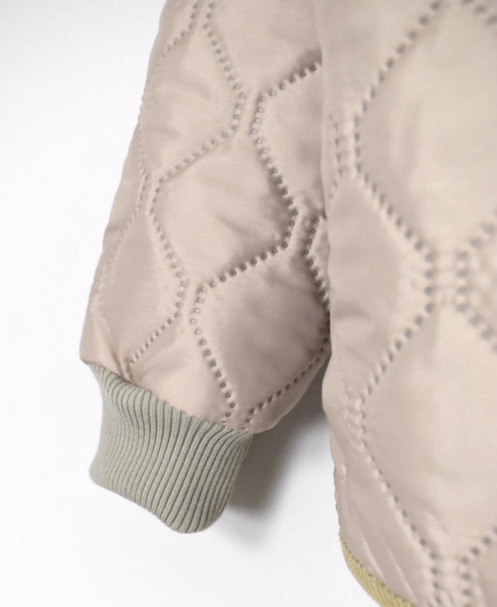 NAM2561PP PLAIN POLYESTER×PLAIN POLYESTER OVERSIZED HOODED JACKET WITH RIBBED CUFF