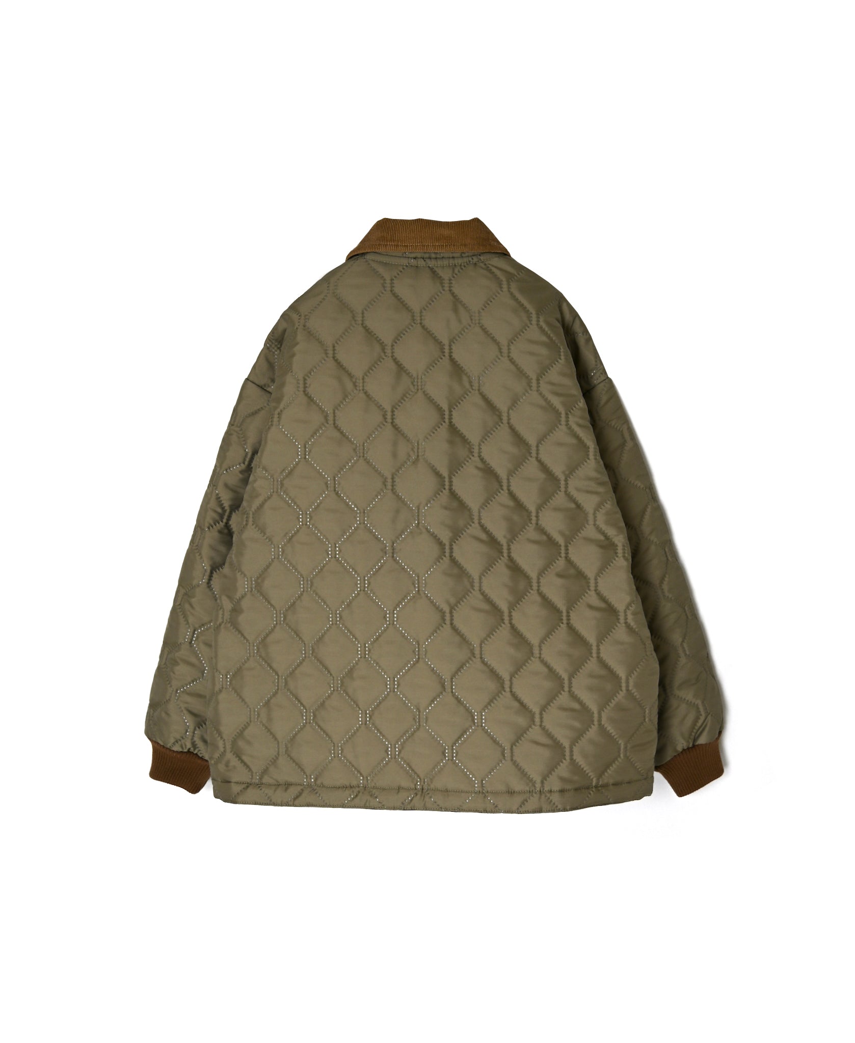 NAM2652PP POLYESTER × POLYESTER OVERSIZED STAND FALL COLLAR JACKET WITH RIBBED CUFF