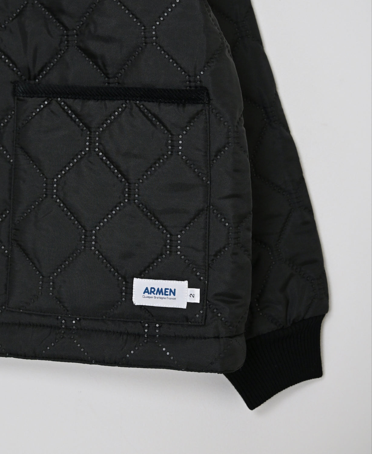NAM2652PP POLYESTER × POLYESTER OVERSIZED STAND FALL COLLAR JACKET WITH RIBBED CUFF