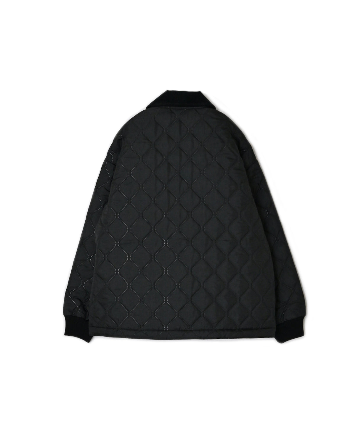 NAM2652PP POLYESTER × POLYESTER OVERSIZED STAND FALL COLLAR JACKET WITH RIBBED CUFF