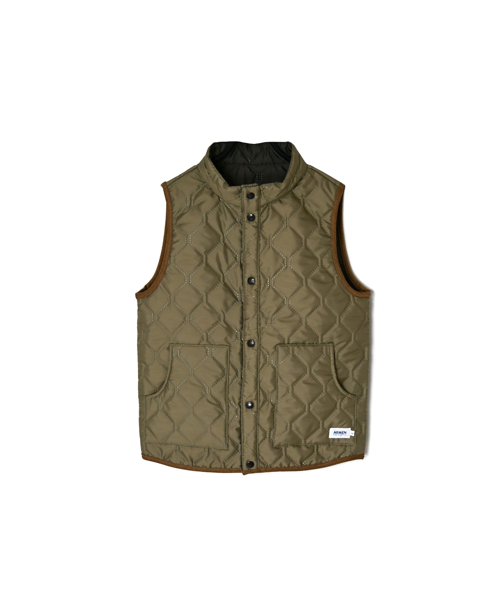 NAM9984PP PLAIN POLYESTER×PLAIN POLYESTER STAND COLLAR VEST