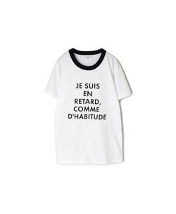 NFA2601P47 "RETARD" 4.4oz COTTON JERSEY CREW NECK S/SL RINGER T-SHIRT