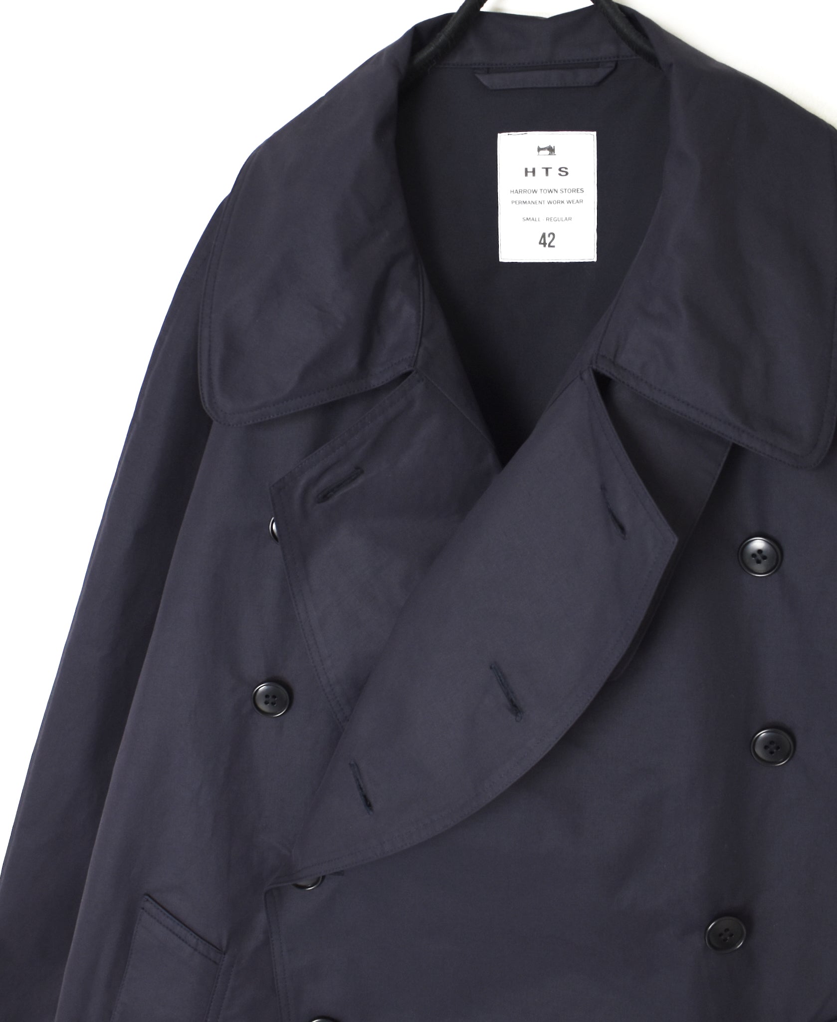 NHT2661CNT COTTON / NYLON DOUBLE OVER SHORT COAT