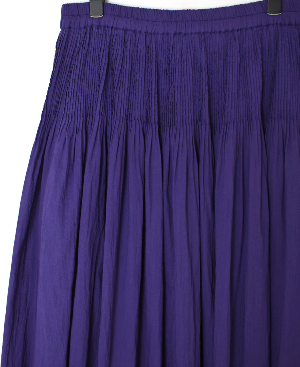 NMDS26245 80s ORGANIC COTTON VOILE MINI PINTUCK FLARED SKIRT