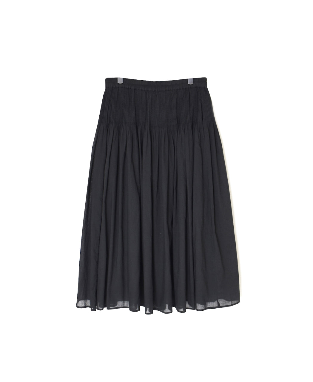 NMDS26245 80s ORGANIC COTTON VOILE MINI PINTUCK FLARED SKIRT