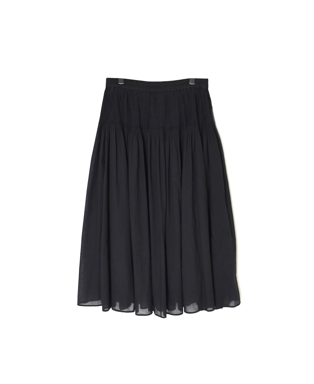 NMDS26245 80s ORGANIC COTTON VOILE MINI PINTUCK FLARED SKIRT