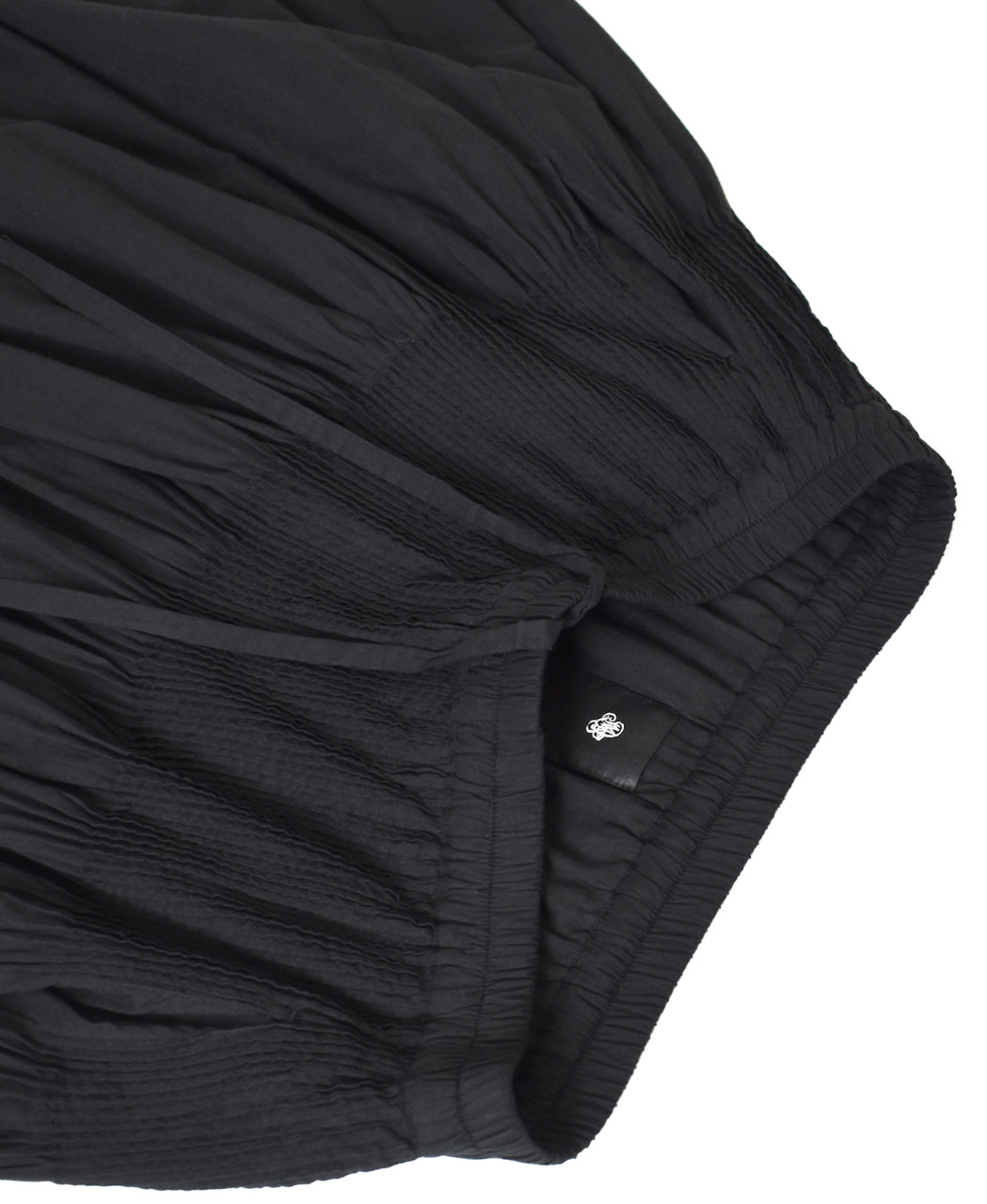 NMDS26245 80s ORGANIC COTTON VOILE MINI PINTUCK FLARED SKIRT