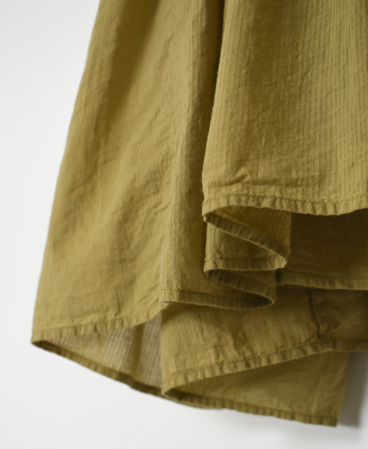 NMDS26511D 80s ORGANIC VOILE STRIPE (OVERDYE) CREW-NECK 3/4 SL SHIRT WITH MINI PINTUCK