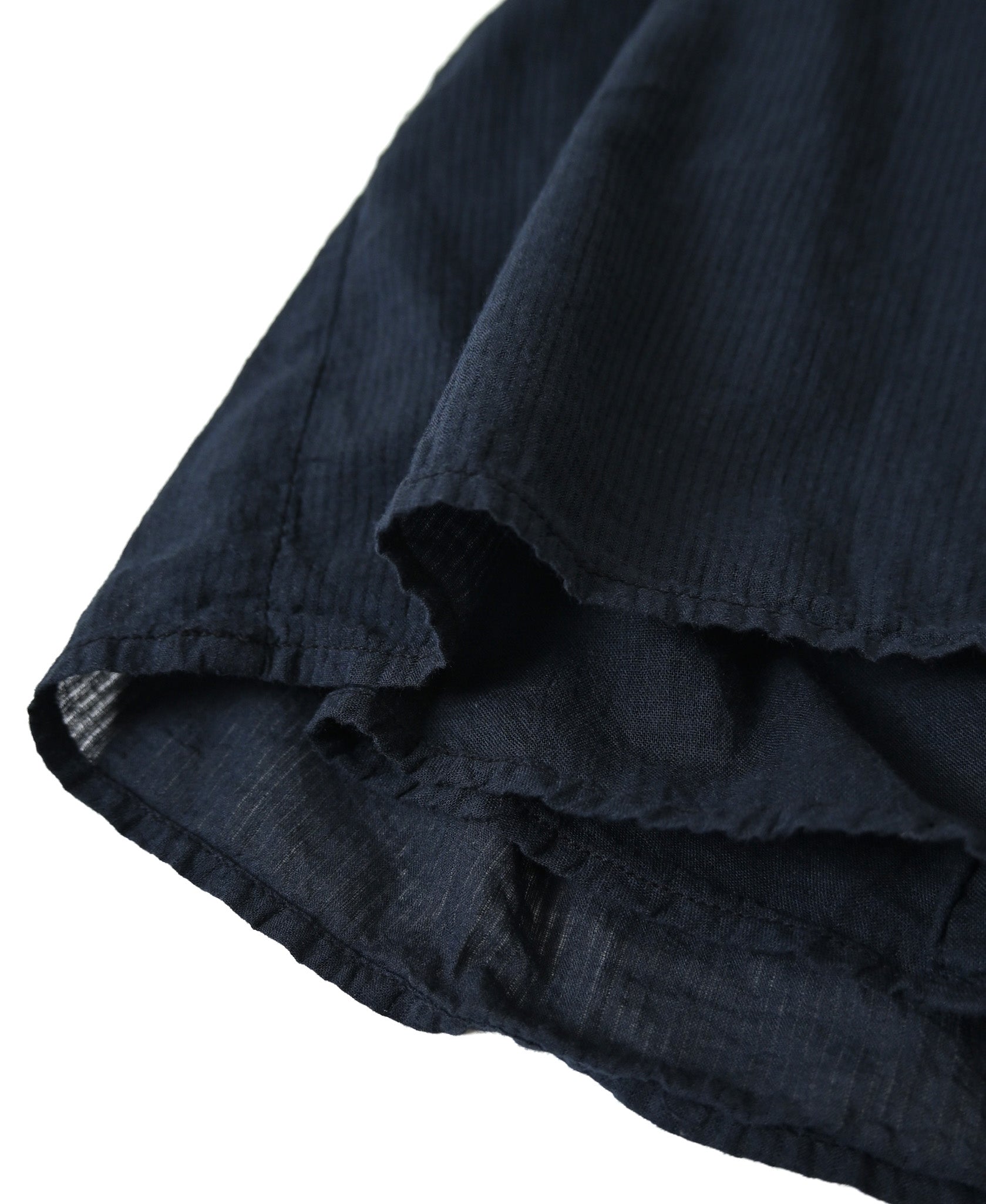 NMDS26515D 80s ORGANIC VOILE STRIPE (OVERDYE) MINI PINTUCK FLARED SKIRT