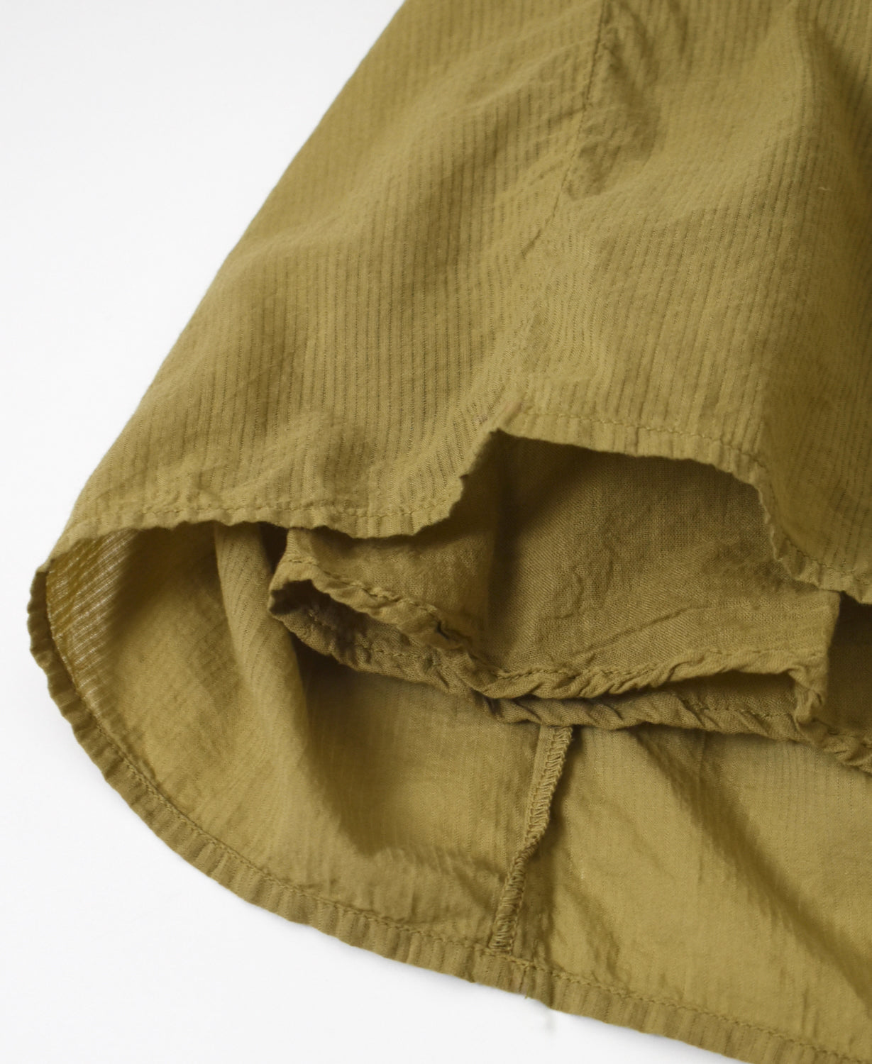 NMDS26515D 80s ORGANIC VOILE STRIPE (OVERDYE) MINI PINTUCK FLARED SKIRT