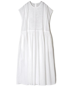 NMDS26523 60s ORGANIC CAMBRIC WITH EMB FRENCH/SL BACK OPENING DRESS