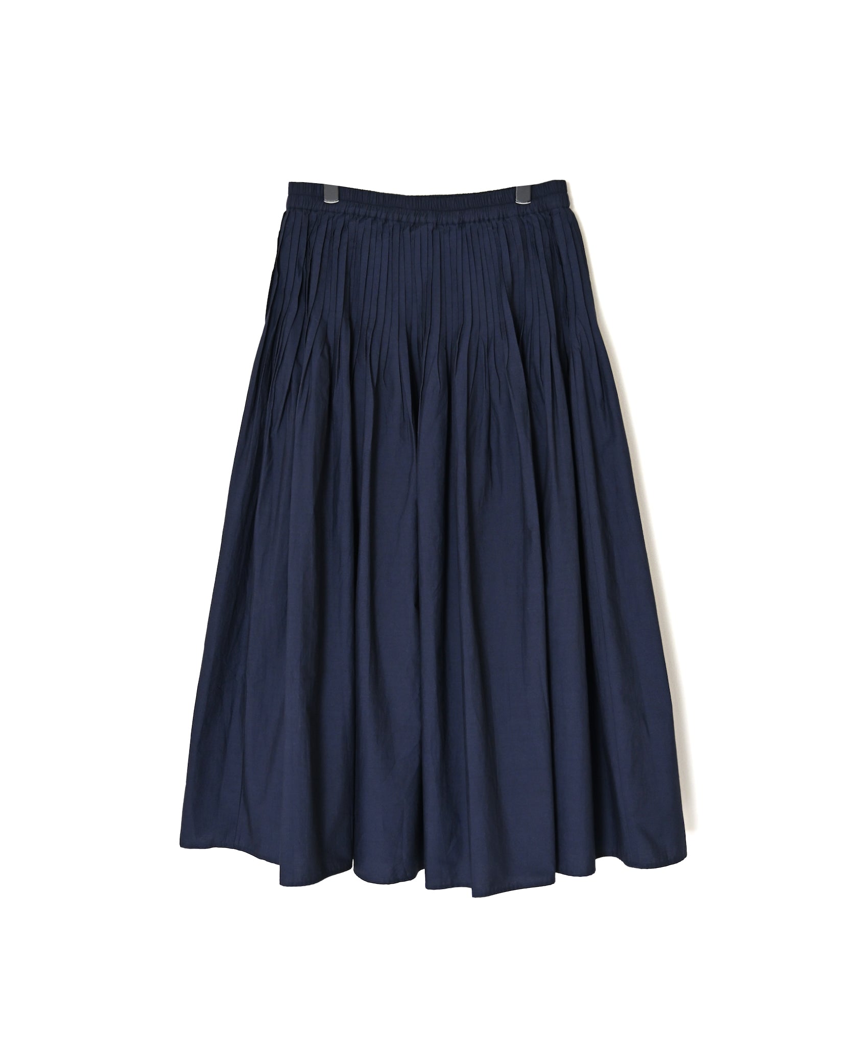 NMDS26535 60s ORGANIC POPLIN PLAIN PINTUCK FLARED SKIRT