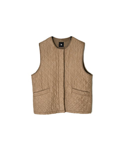 NMDS26554 BANGALORE SILK PLAIN QUILTED C-NECK VEST