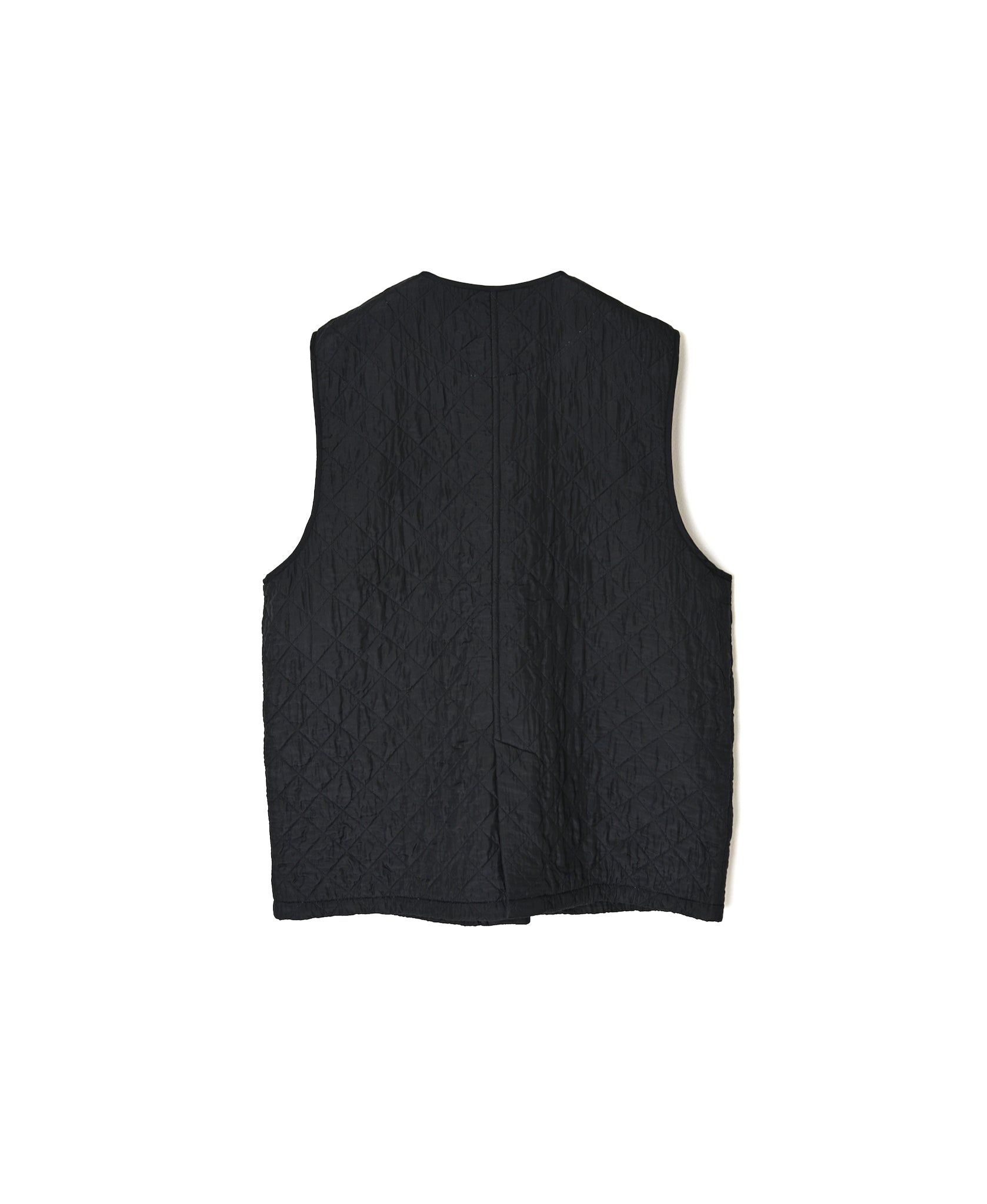 NMDS26554 BANGALORE SILK PLAIN QUILTED C-NECK VEST