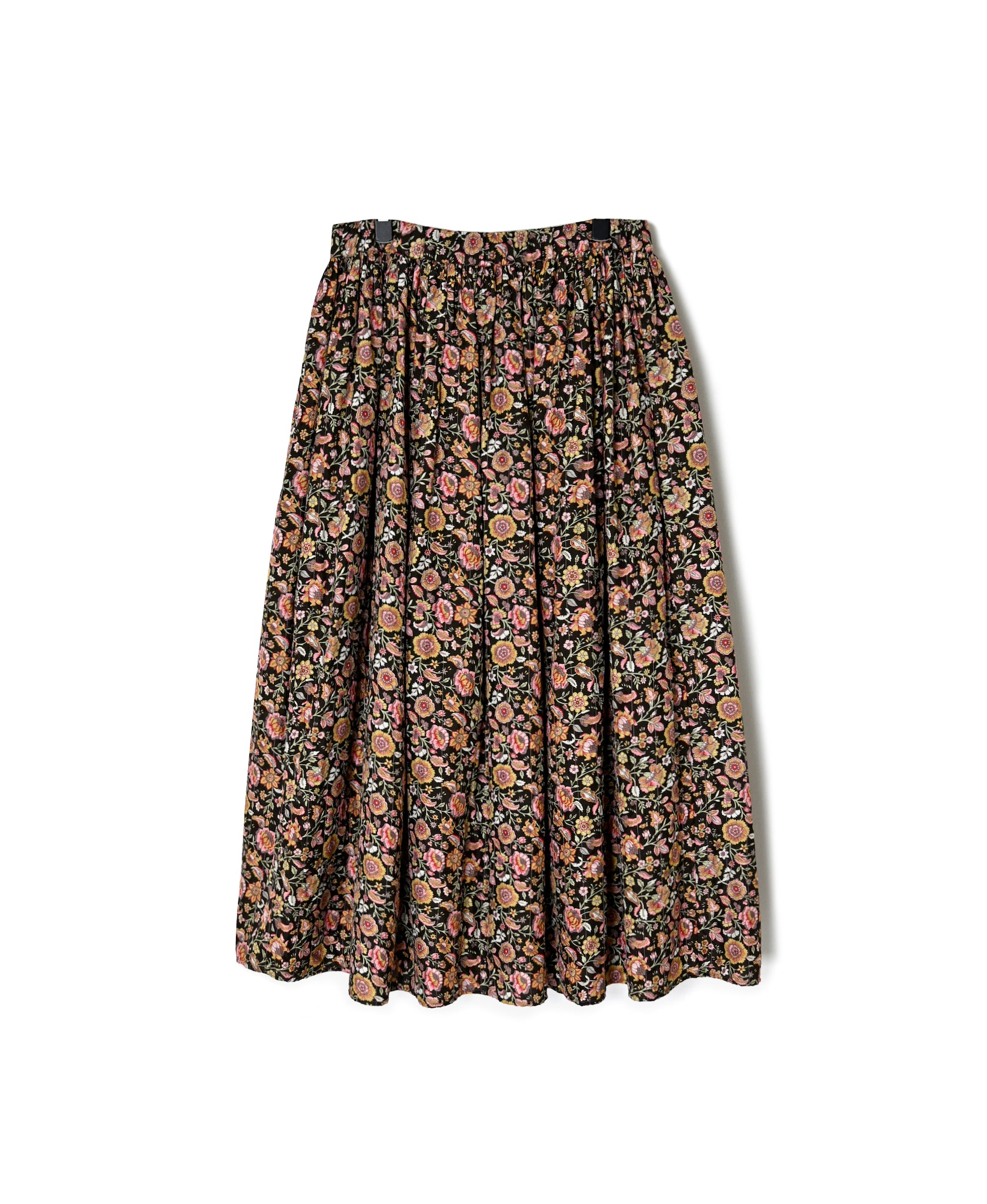 NMDS26564 BANGALORE SILK FLOWER PRINT STITCHED GATHERED SKIRT