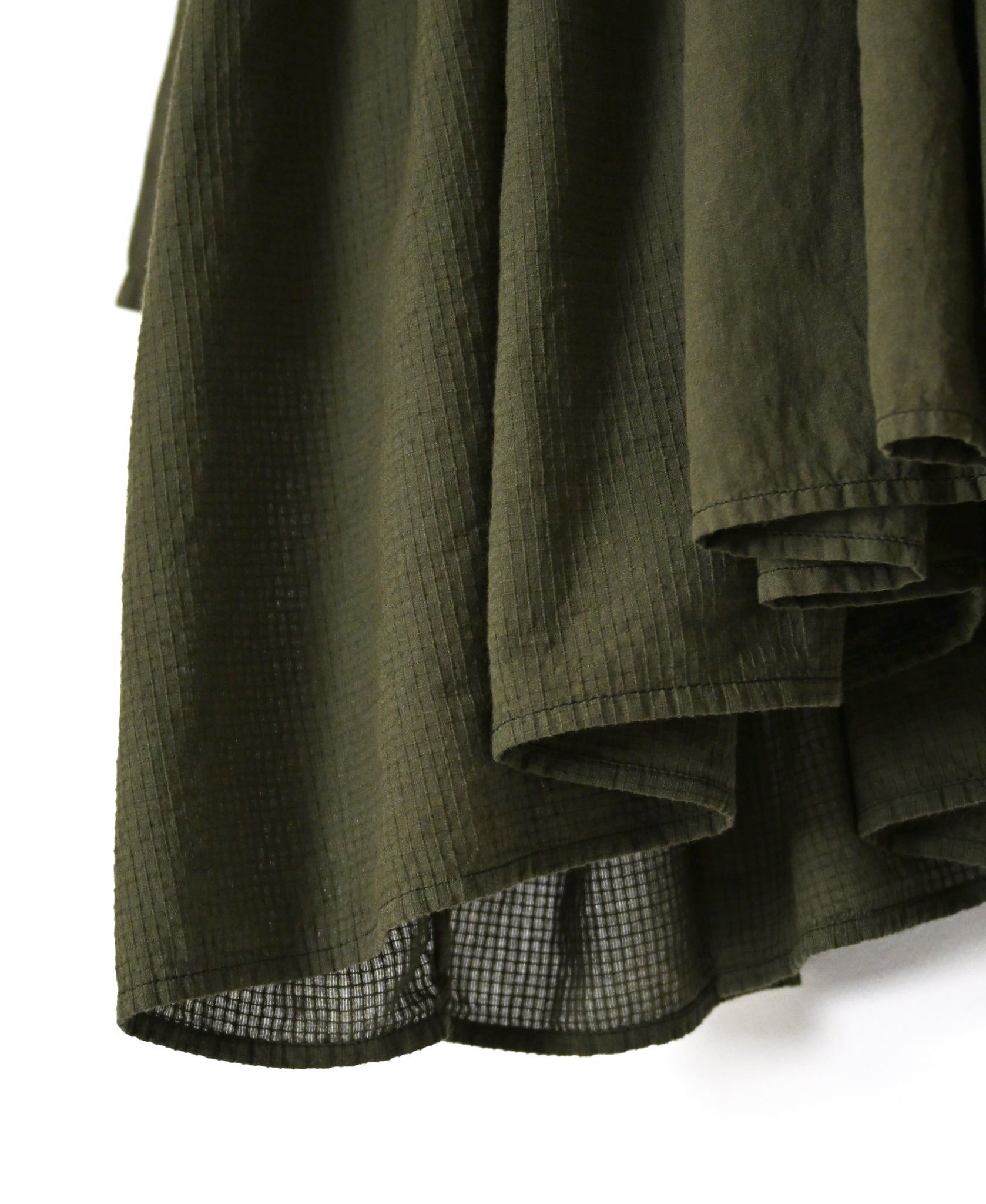 NMDS26601D ORGANIC MICRO CHK&VOILE PLAIN PATCHWORK OVERDYE MINI PINTUCK PULLOVER