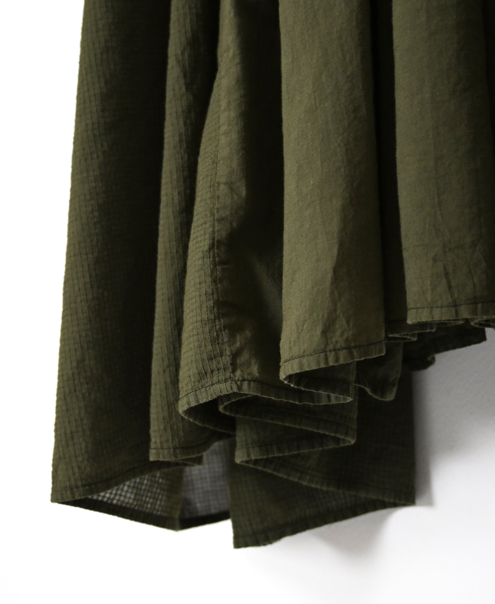 NMDS26602D ORGANIC MICRO CHK&VOILE PLAIN PATCHWORK OVERDYE PINTUCK PULLOVER DRESS