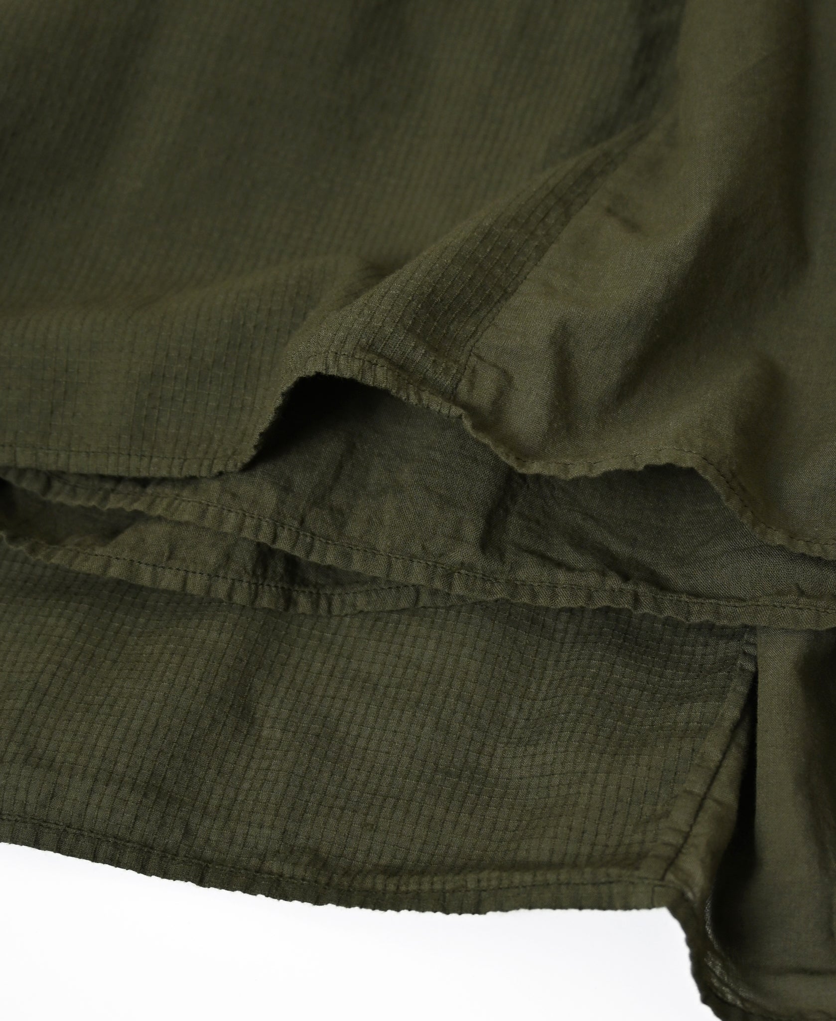 NMDS26605D ORGANIC MICRO CHK&VOILE PLAIN PATCHWORK OVERDYE RAJASTHAN GATHERED SKIRT