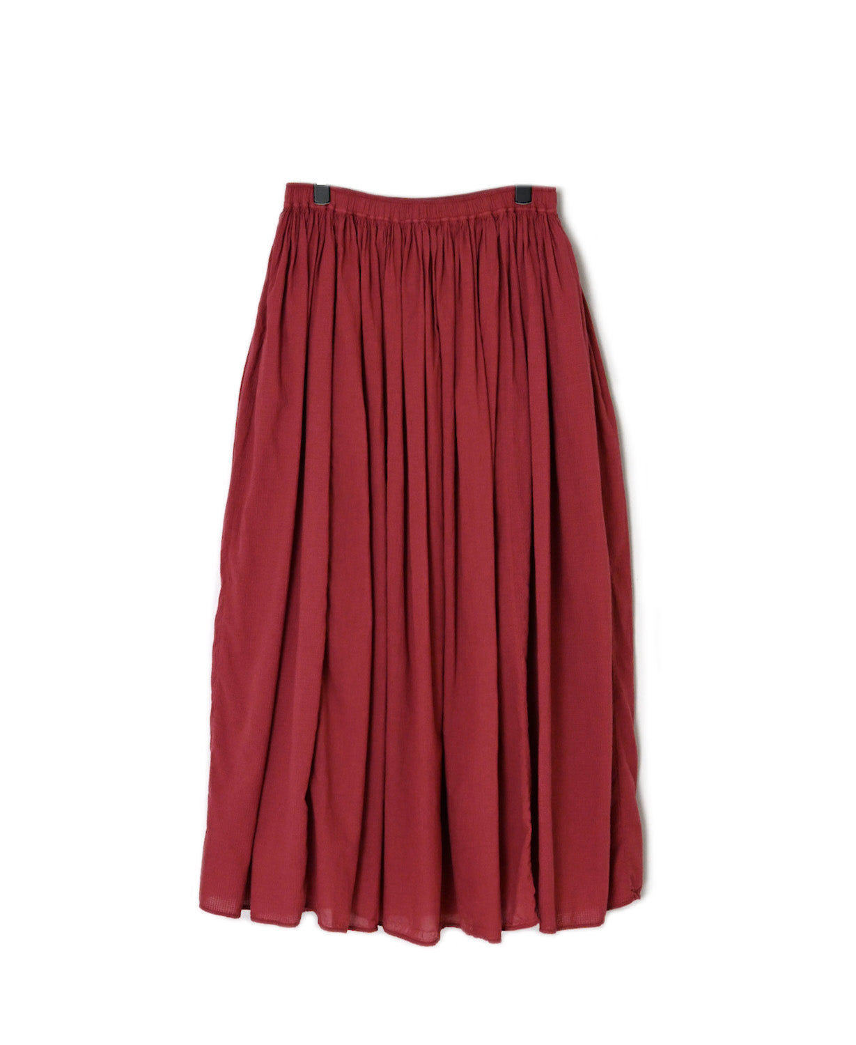NMDS26605D ORGANIC MICRO CHK&VOILE PLAIN PATCHWORK OVERDYE RAJASTHAN GATHERED SKIRT