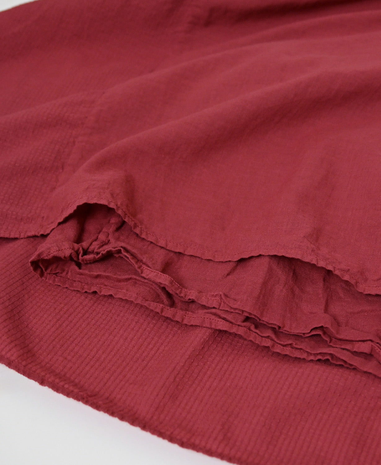 NMDS26605D ORGANIC MICRO CHK&VOILE PLAIN PATCHWORK OVERDYE RAJASTHAN GATHERED SKIRT