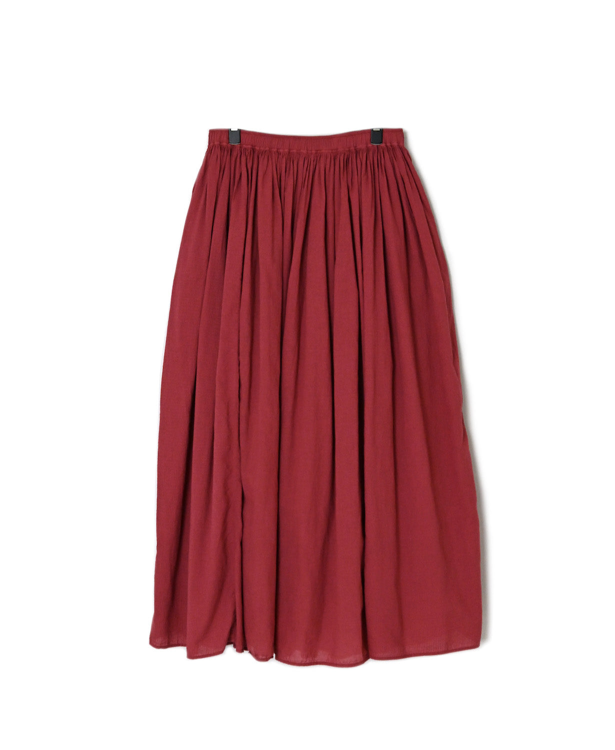 NMDS26605D ORGANIC MICRO CHK&VOILE PLAIN PATCHWORK OVERDYE RAJASTHAN GATHERED SKIRT