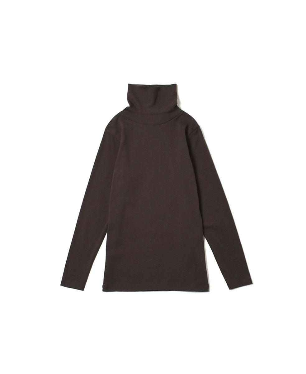 NMF1051 1×1 COTTON RIB TURTLE-NECK L/SL T-SHIRT