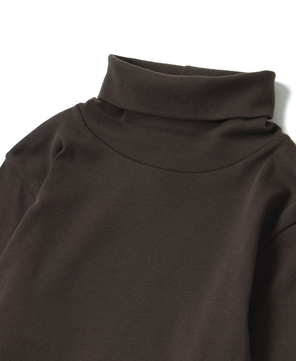 NMF1051 1×1 COTTON RIB TURTLE-NECK L/SL T-SHIRT