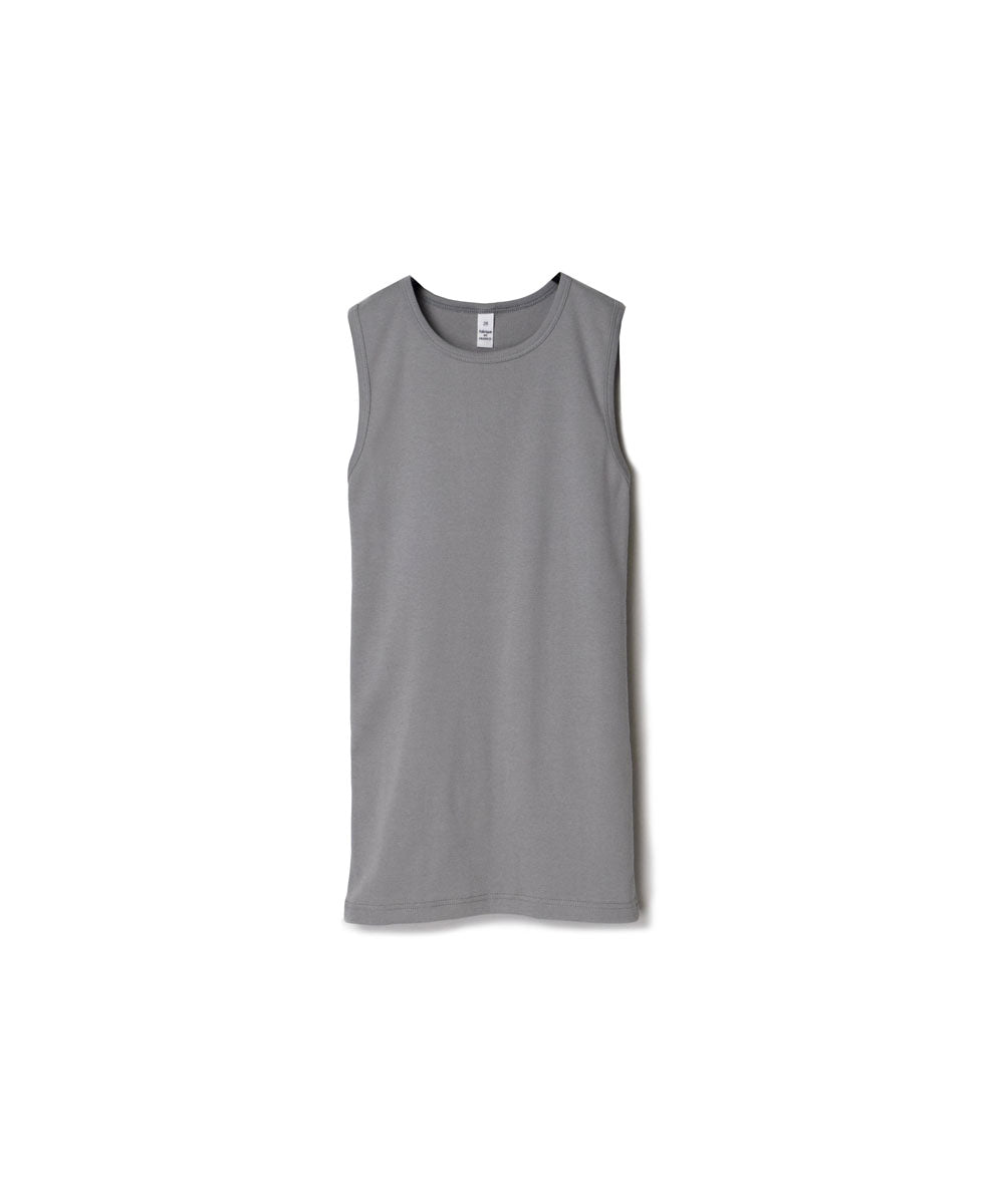 NMF1801 COTTON PEIGNE CREW-NECK SLEEVELESS