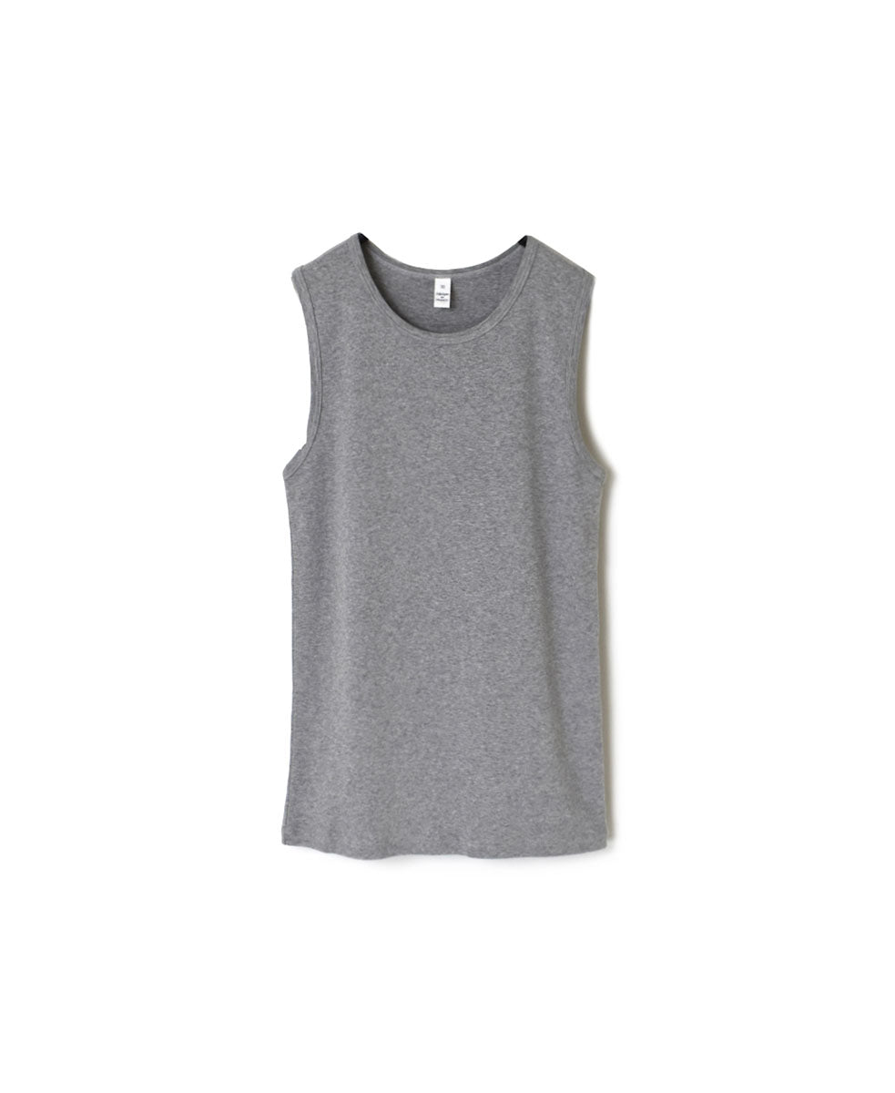 NMF1801 COTTON PEIGNE CREW-NECK SLEEVELESS