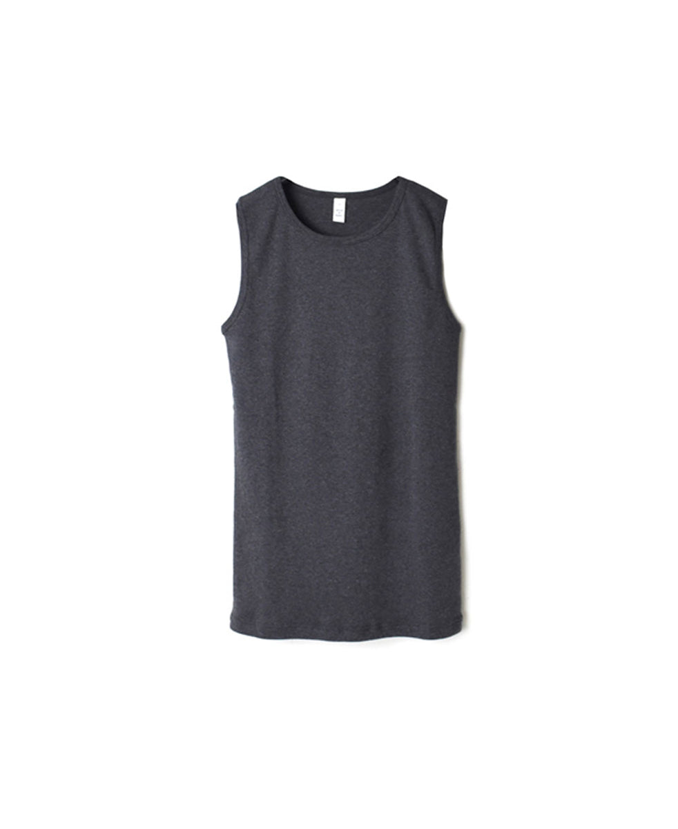 NMF1801 COTTON PEIGNE CREW-NECK SLEEVELESS