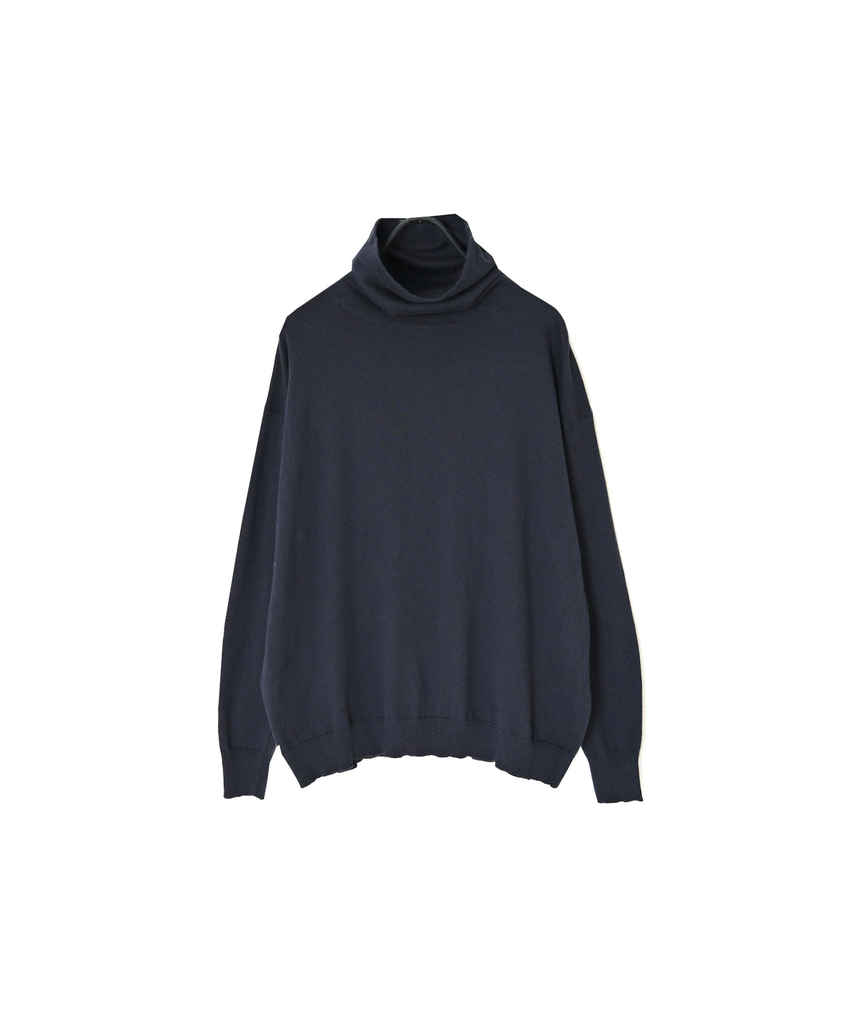 NNSL26501 14GG PLAIN STITCH COTTON/NYLON/SILK TURTLE NECK PULLOVER