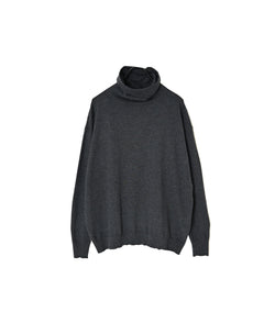 NNSL26501 14GG PLAIN STITCH COTTON/NYLON/SILK TURTLE NECK PULLOVER